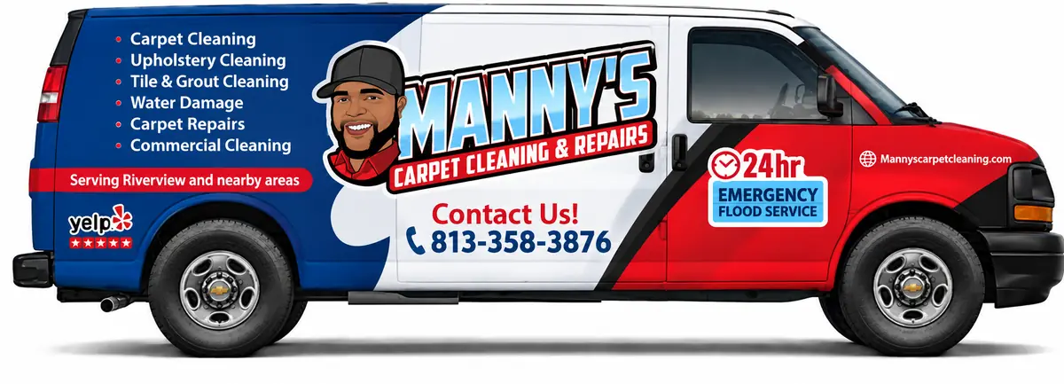 Manny's Carpet Cleaning & Repairs service van